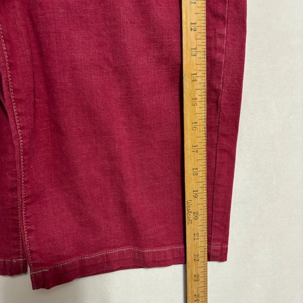 Sonoma Bermuda Shorts Raspberry Pink Red Stretch Denim Cotton Casual Size 8